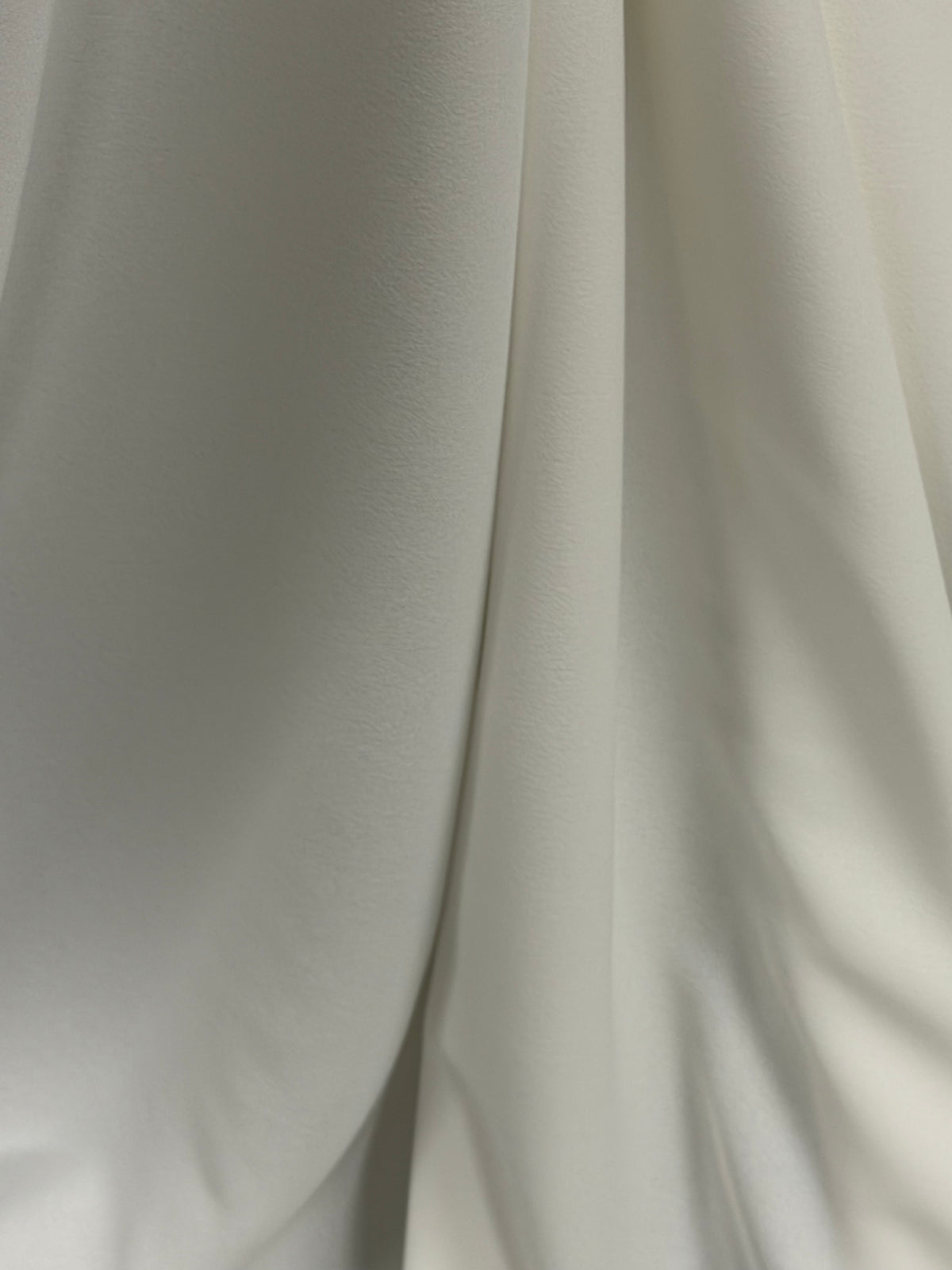 Pale Ivory Medium Weight Polyester Crepe - P59