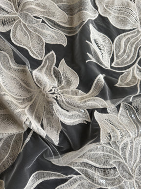 Ivory Sequin Embroidery Lace - EB3058