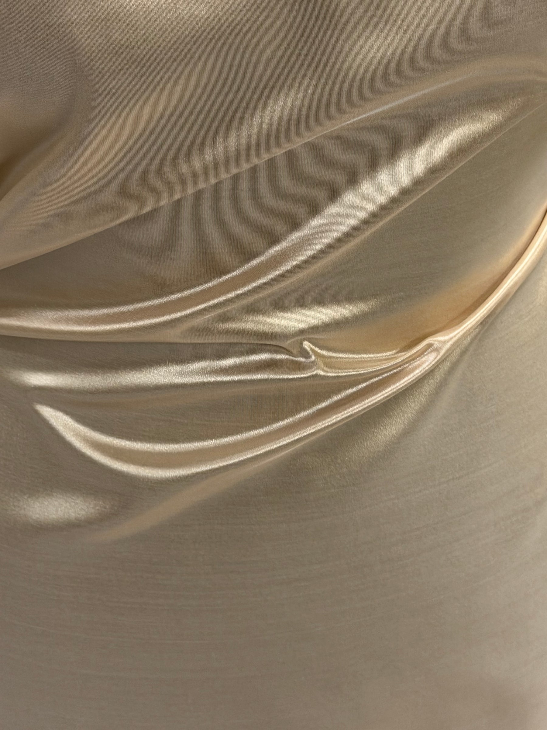 Champagne/Gold Silk Blend Organza Taffeta - P607