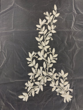 Ivory/Silver Crystal Motif - MH1002