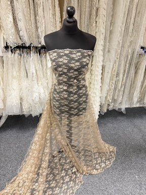Coffee Raschel Lace - P856