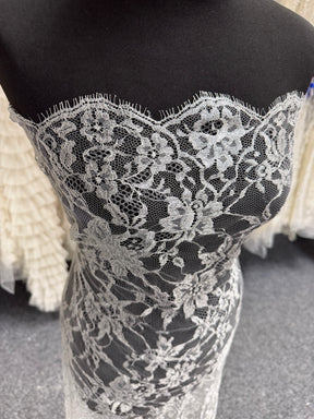 Silver Chantilly Lace - P193