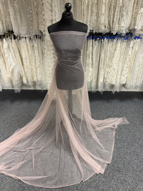 Pink with Silver Glitter Tulle - TU0053