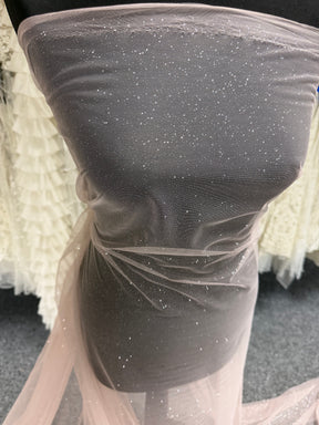 Pink with Silver Glitter Tulle - TU0053