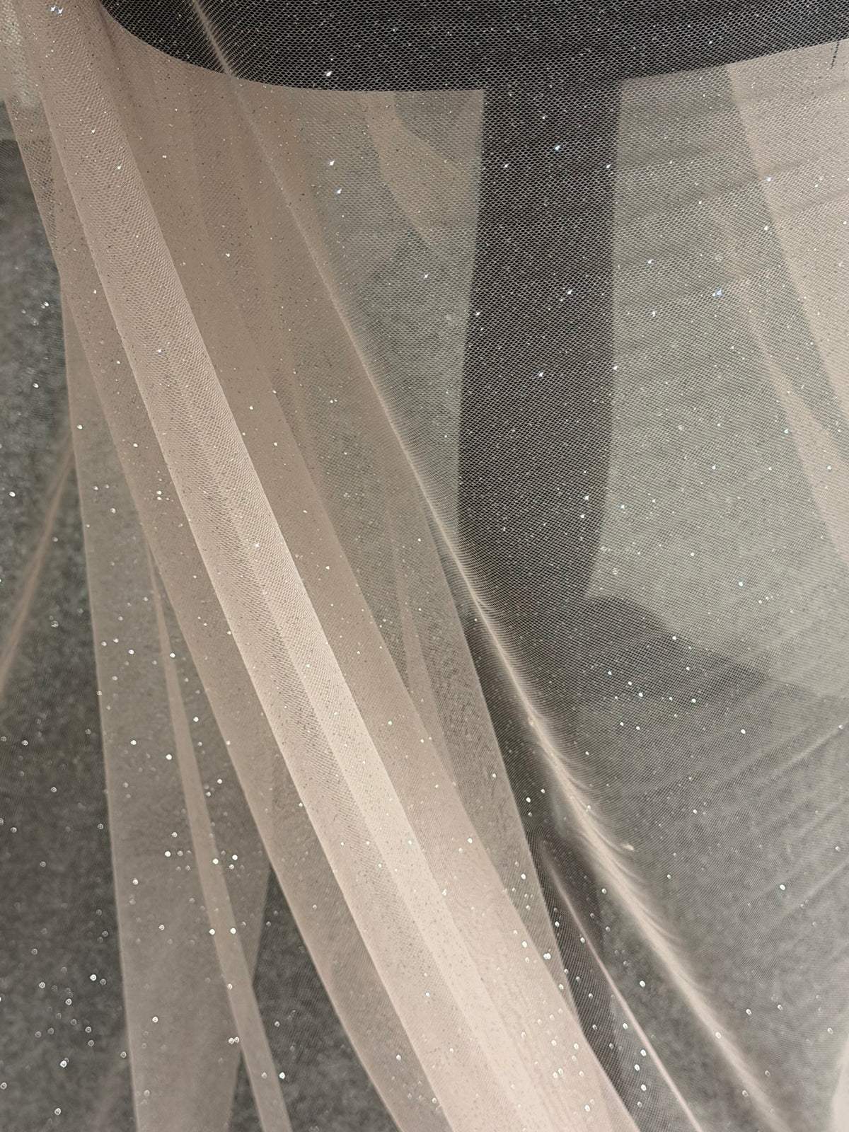 Pink with Silver Glitter Tulle - TU0053