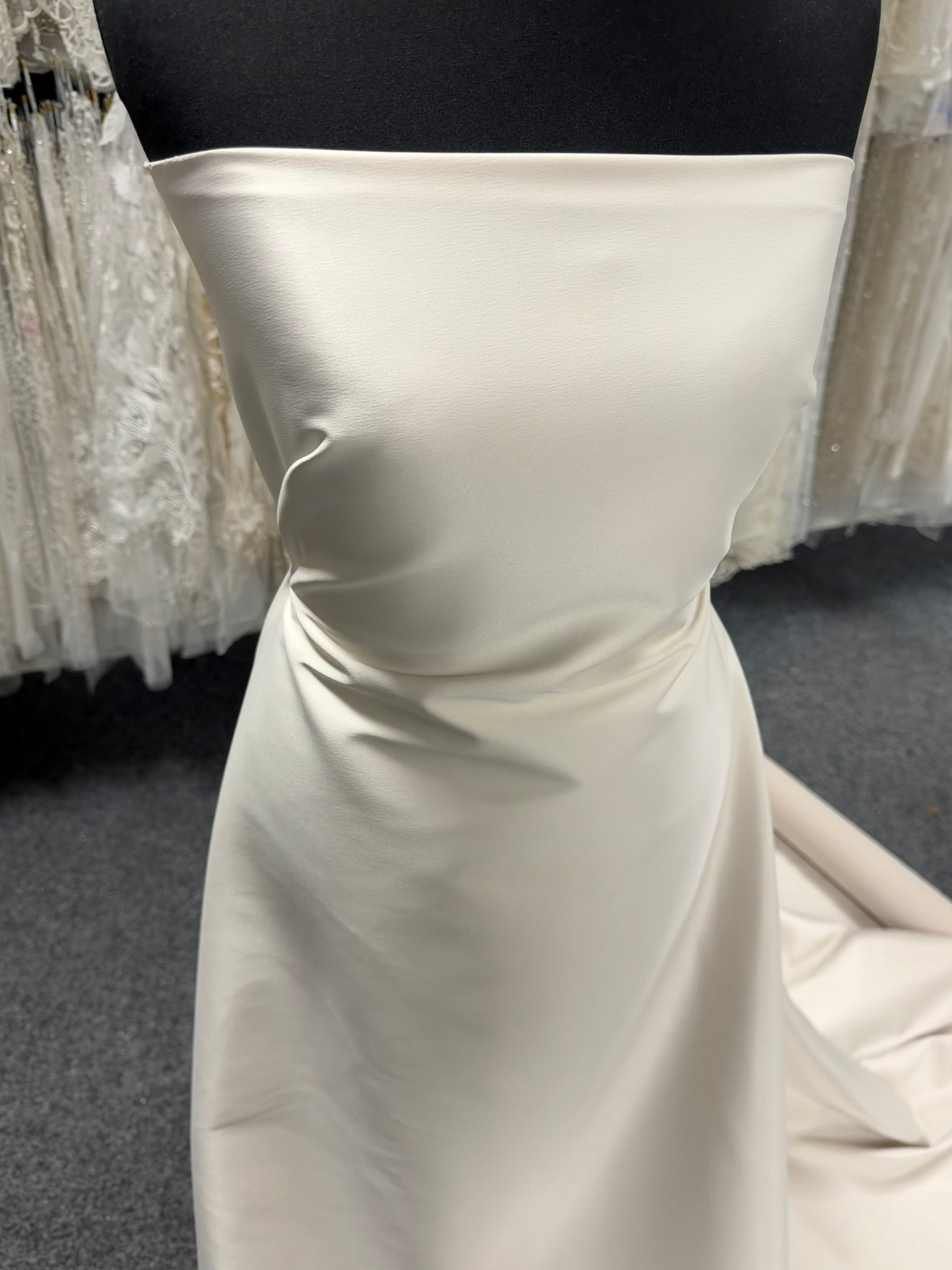 Oyster Polyester Lycra Duchess Satin - P83