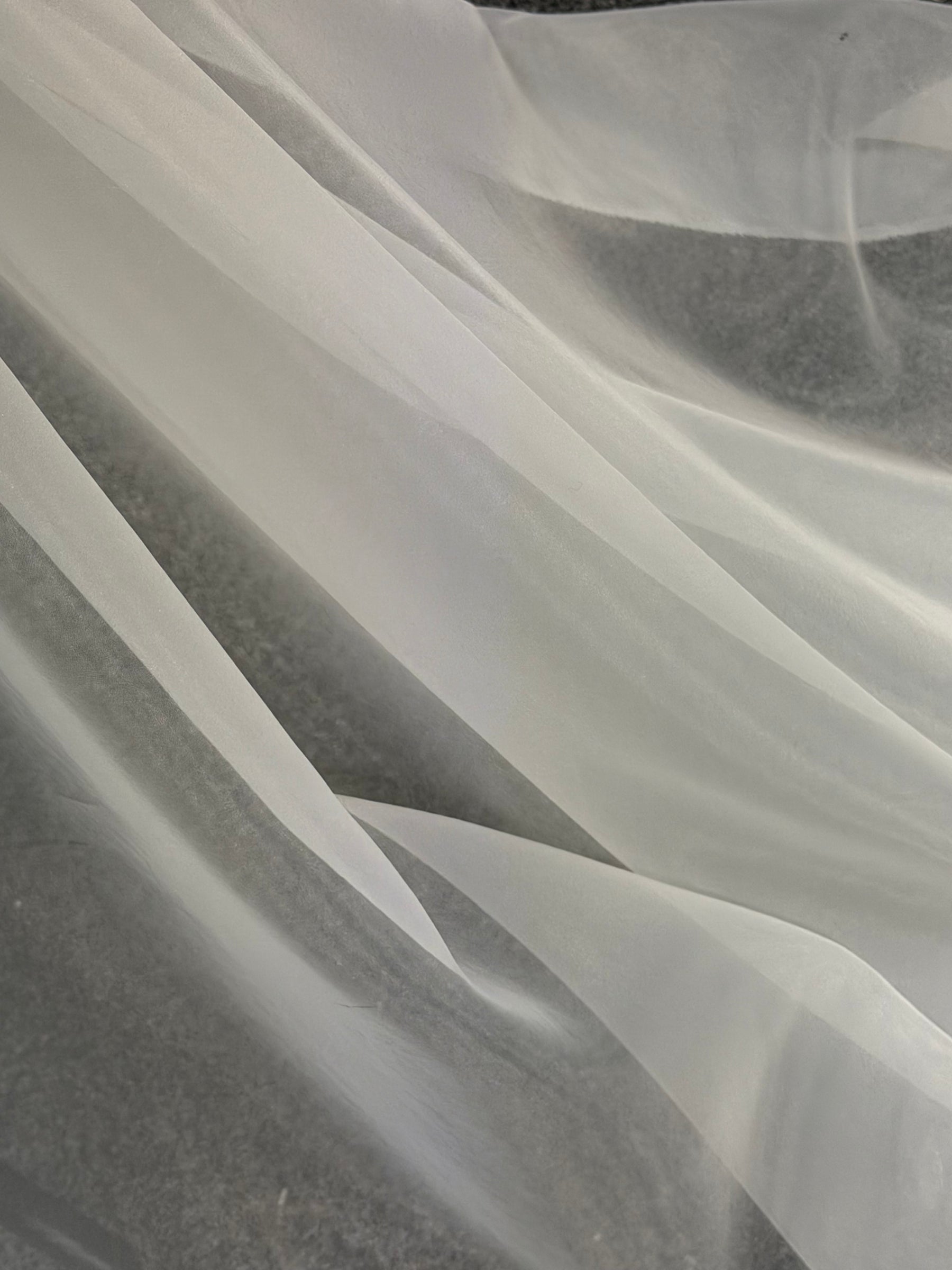 Pale Ivory Poly Organza - P150