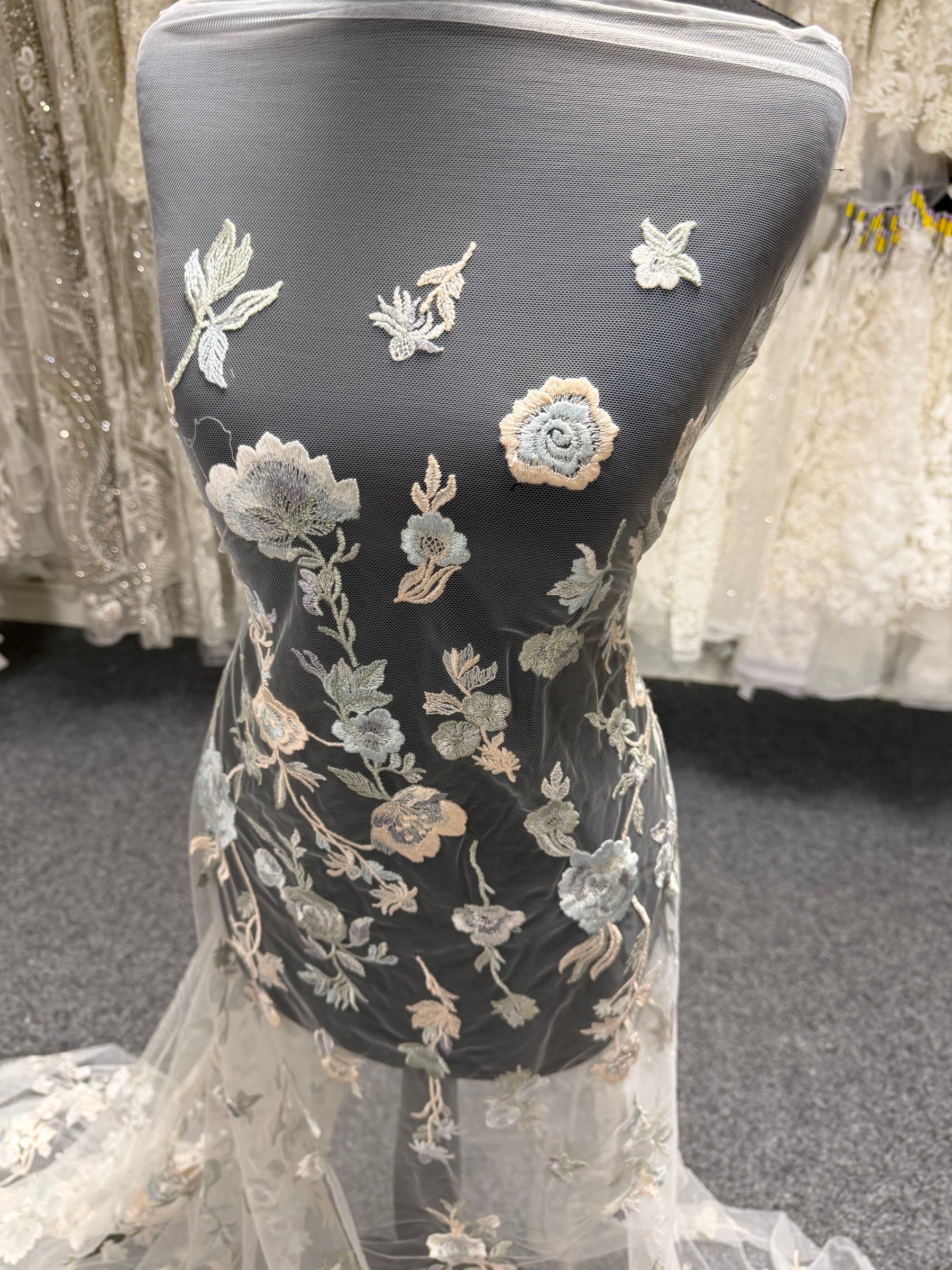 Multi Coloured Embroidery Lace - EB5047