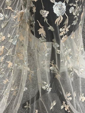 Multi Coloured Embroidery Lace - EB5047
