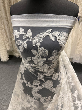 Ivory Contemporary Embroidered Lace - EB5041
