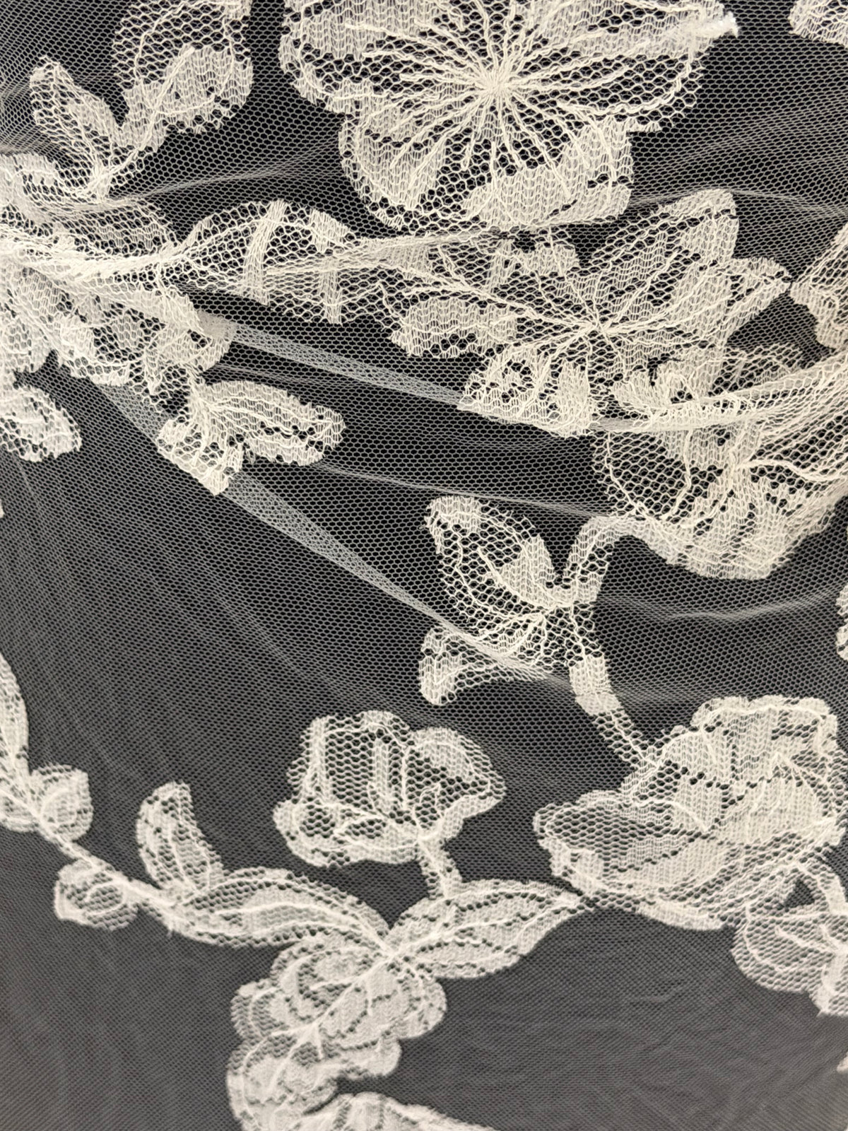 Ivory Contemporary Embroidered Lace - EB5041