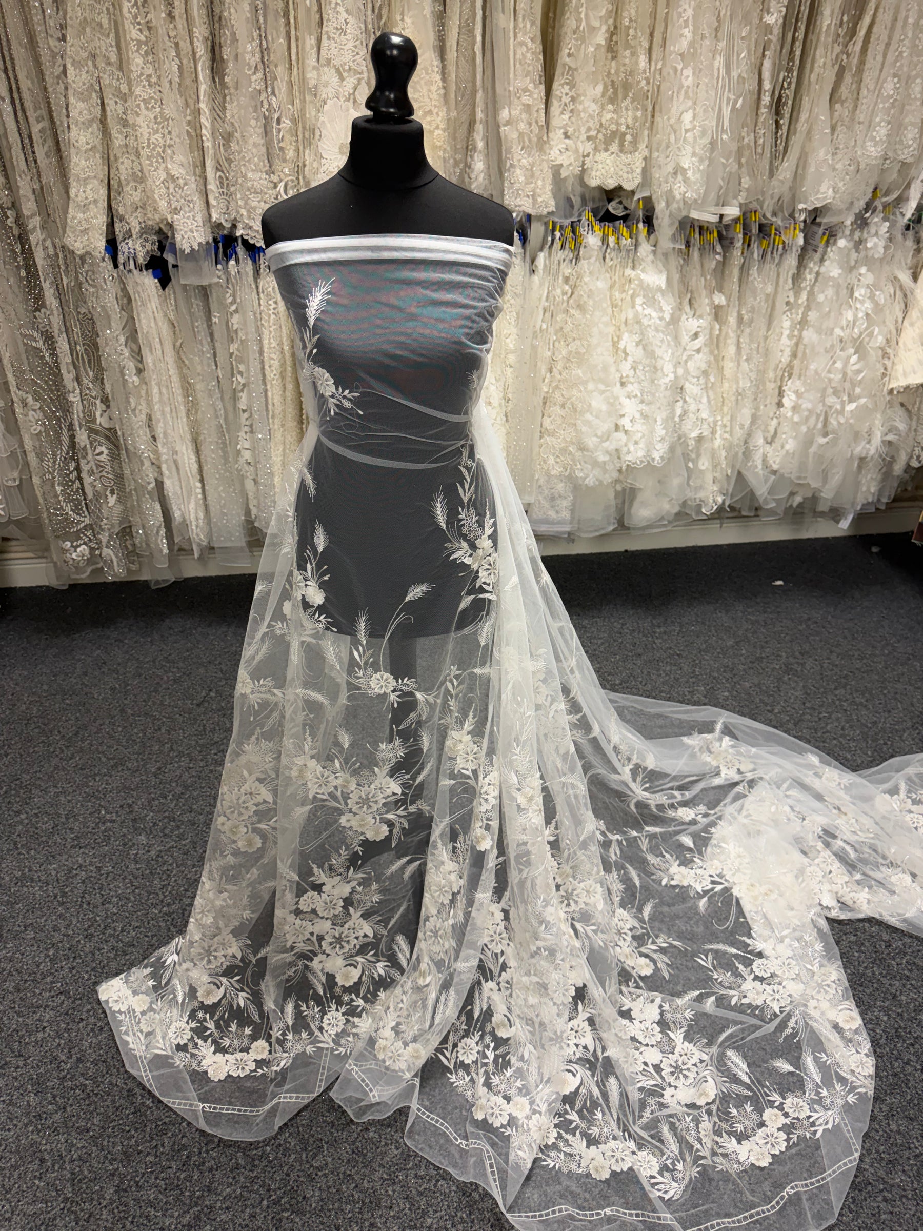 Ivory Sequin Embroidery Lace - EB3036