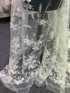 Ivory Sequin Embroidery Lace - EB3036