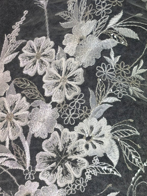 Ivory Sequin Embroidery Lace - EB3036