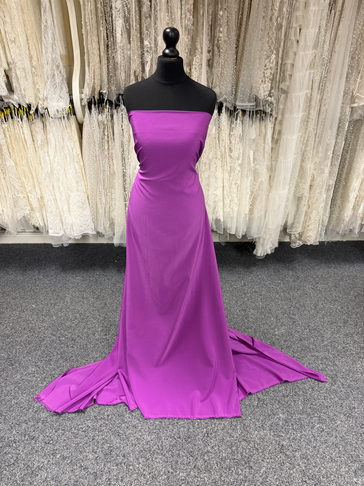 Lightweight Cardinal Purple Polyester Satin -  Juxtaposition