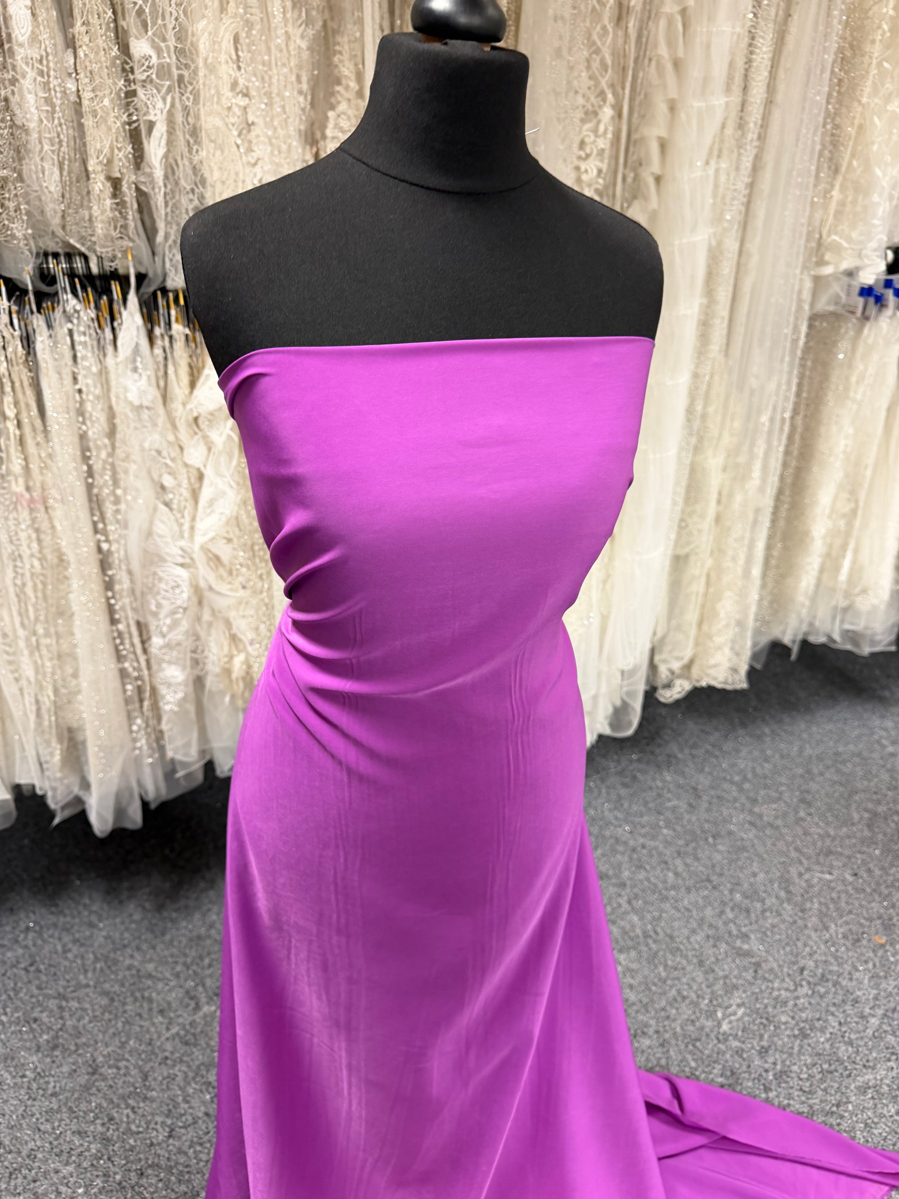 Lightweight Cardinal Purple Polyester Satin -  Juxtaposition