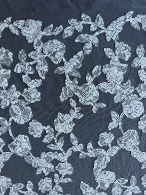 Ivory Contemporary Embroidered Lace - EB5041