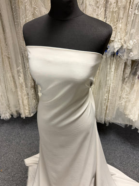 Lightweight Silver Polyester Satin - Juxtaposition