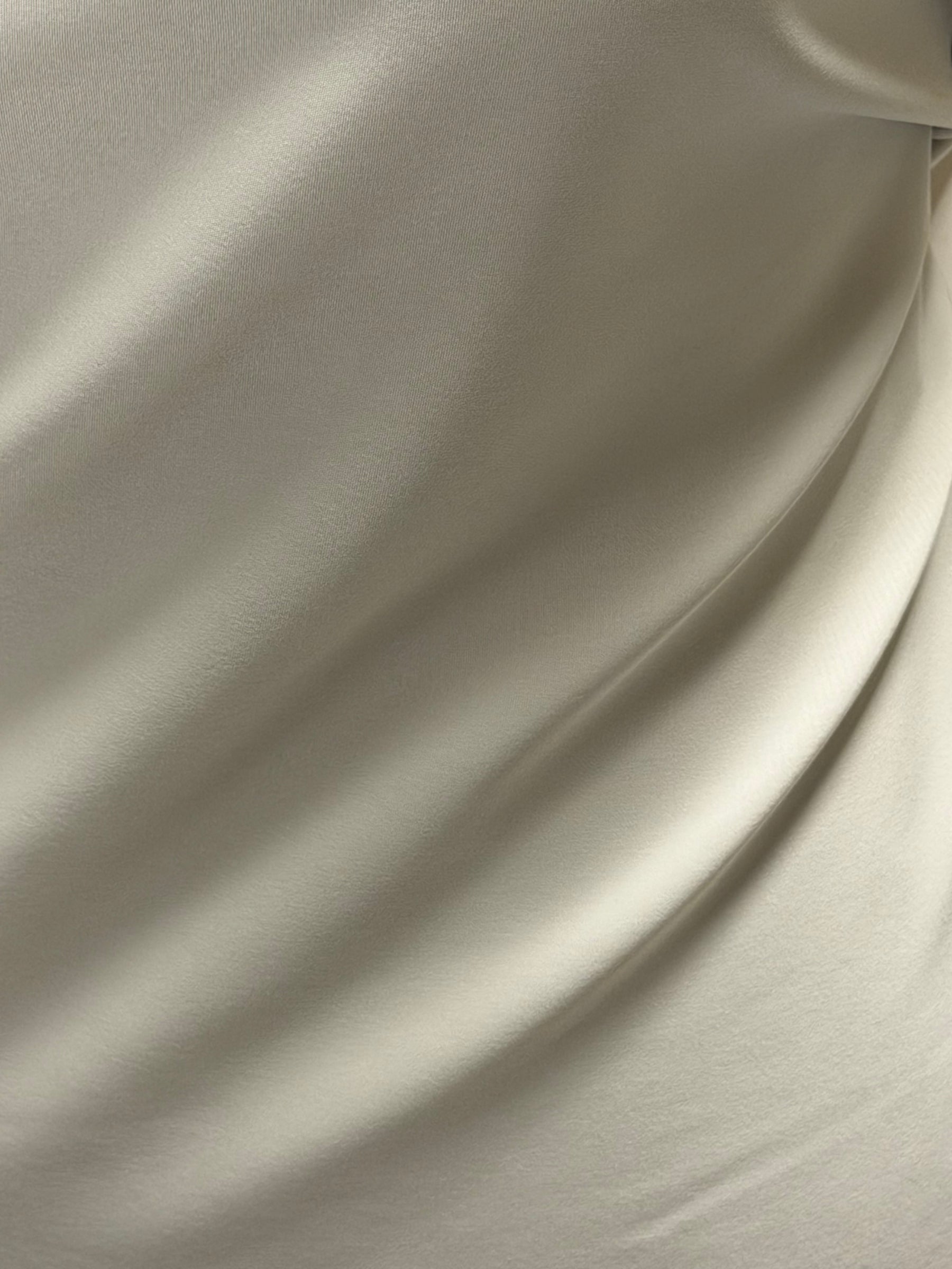 Lightweight Silver Polyester Satin - Juxtaposition