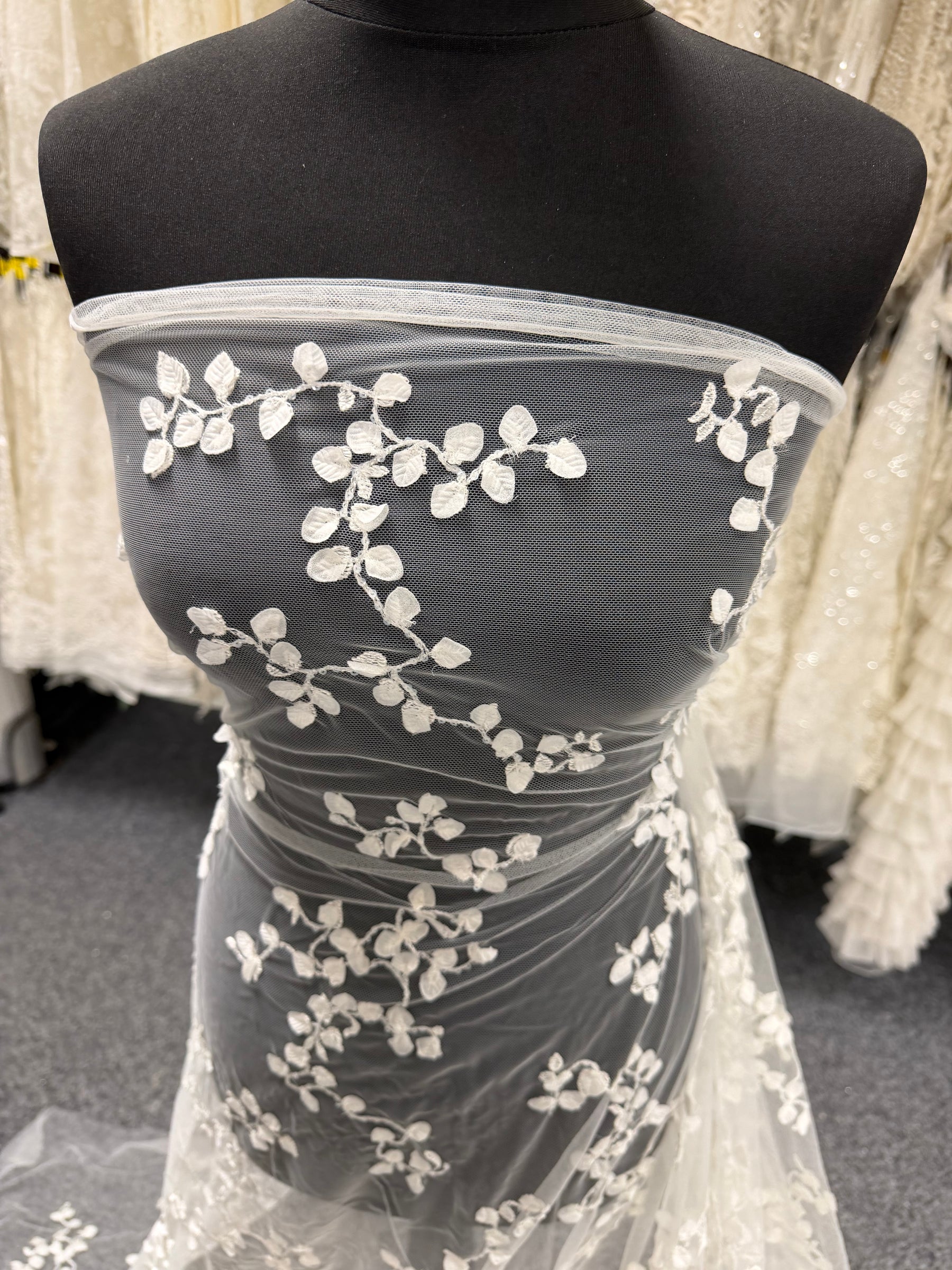 Ivory Sequin Embroidery Lace - EB3042