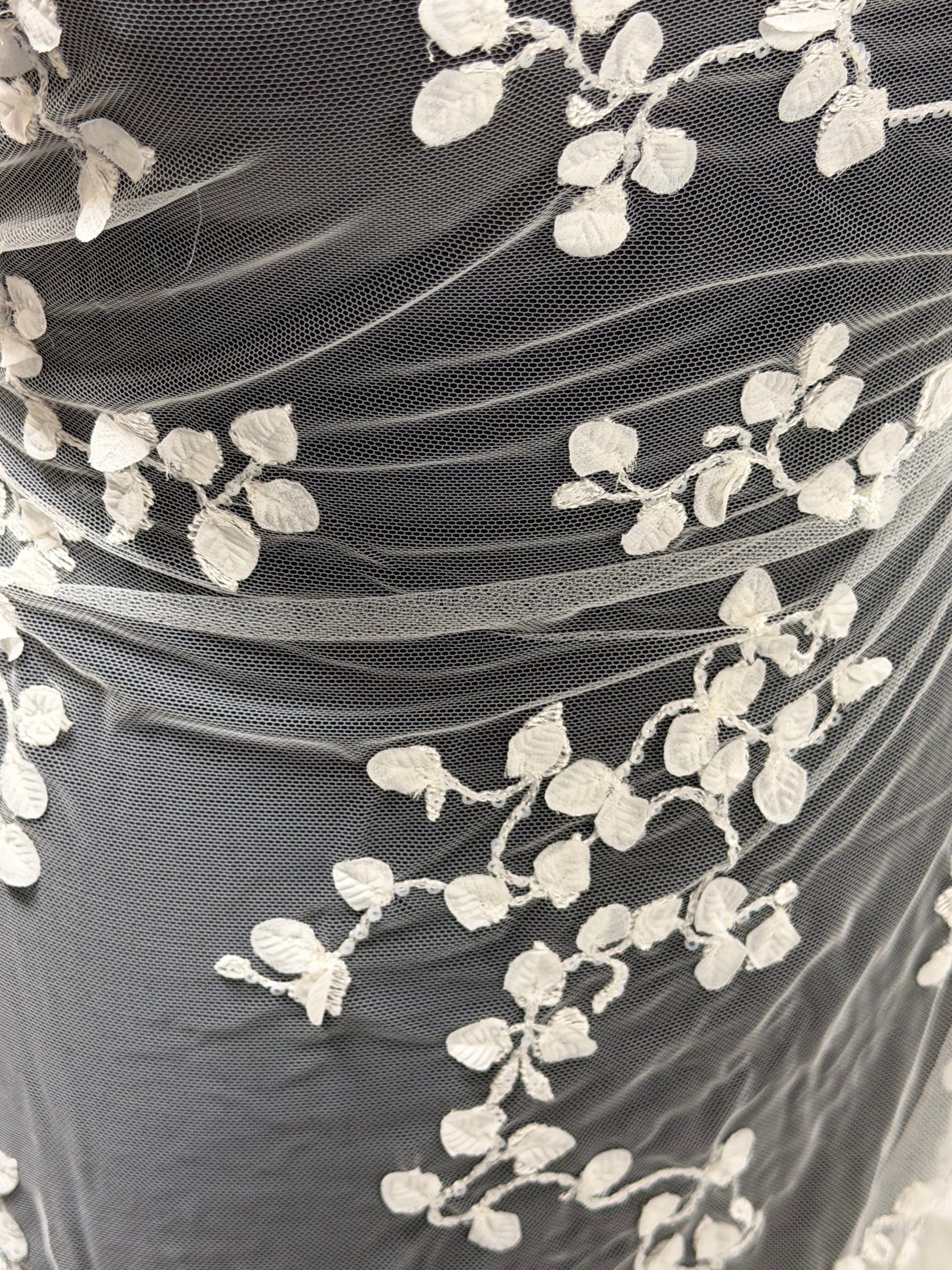 Ivory Sequin Embroidery Lace - EB3042