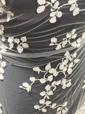 Ivory Sequin Embroidery Lace - EB3042