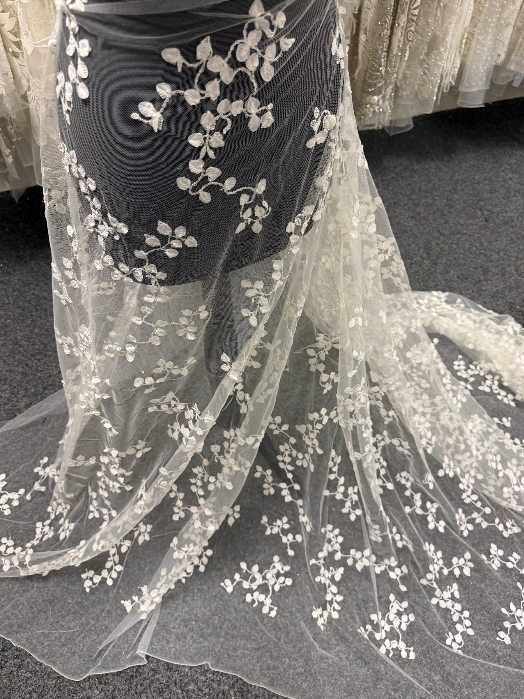 Ivory Sequin Embroidery Lace - EB3042