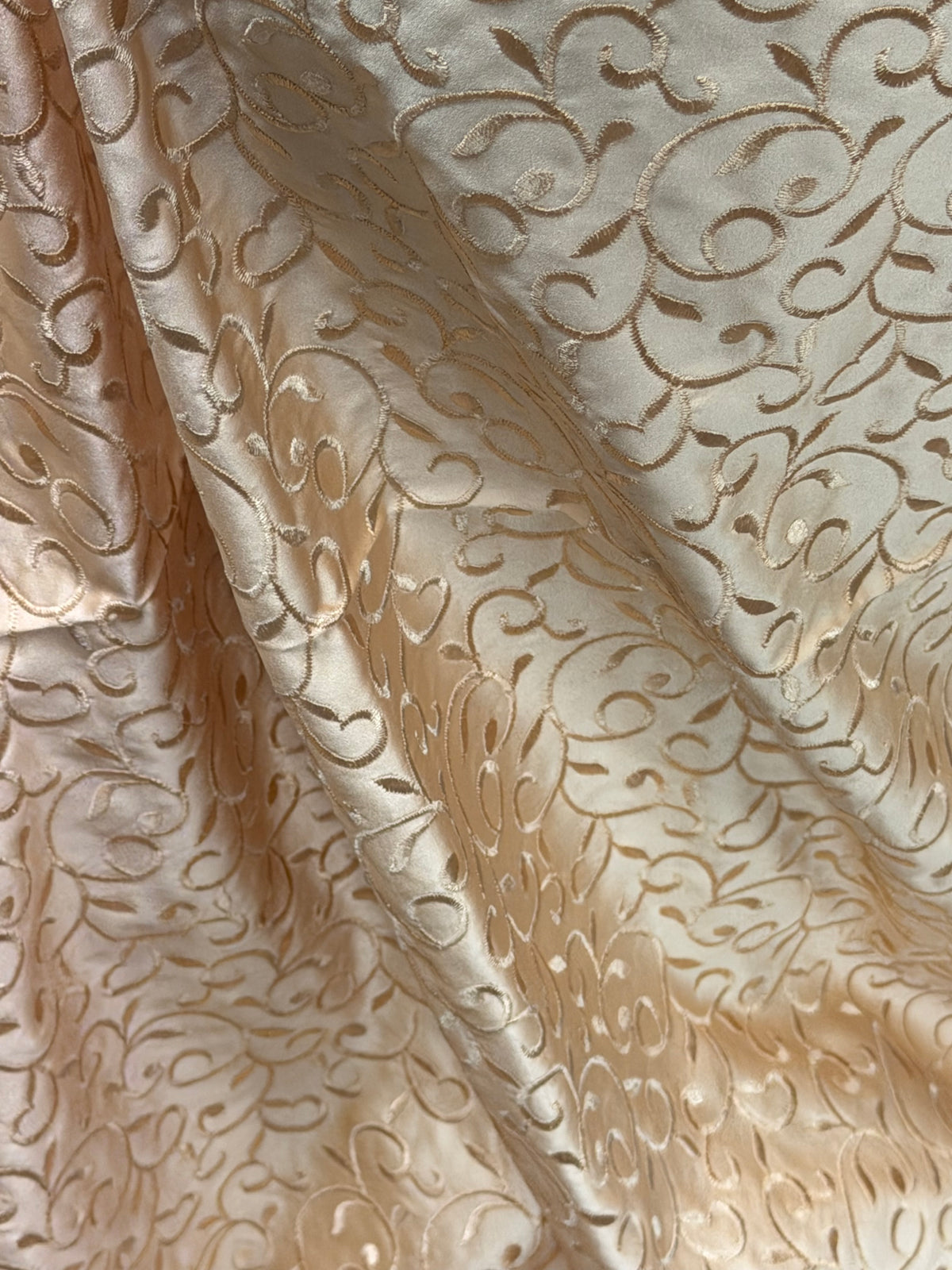 Honey/Honey Embroidered Duchess Satin - P476