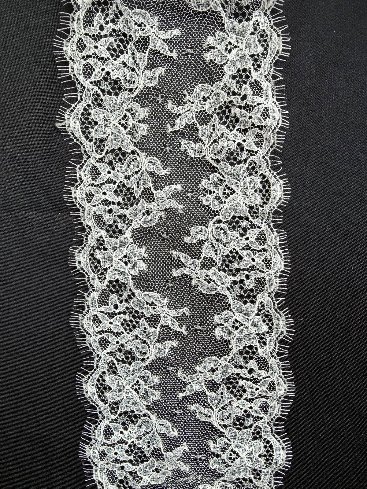 Pale Ivory Chantilly Lace Trim - Halston