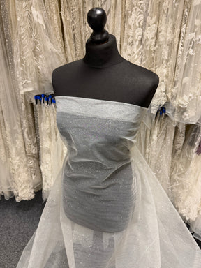 Ivory with Silver Glitter Tulle - P15