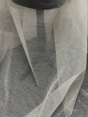 Ivory with Silver Glitter Tulle - P15