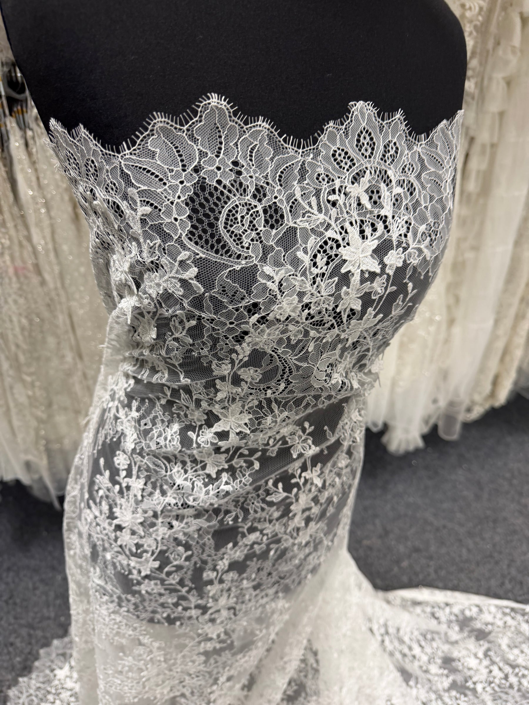 Ivory Embroidered Lace - P228