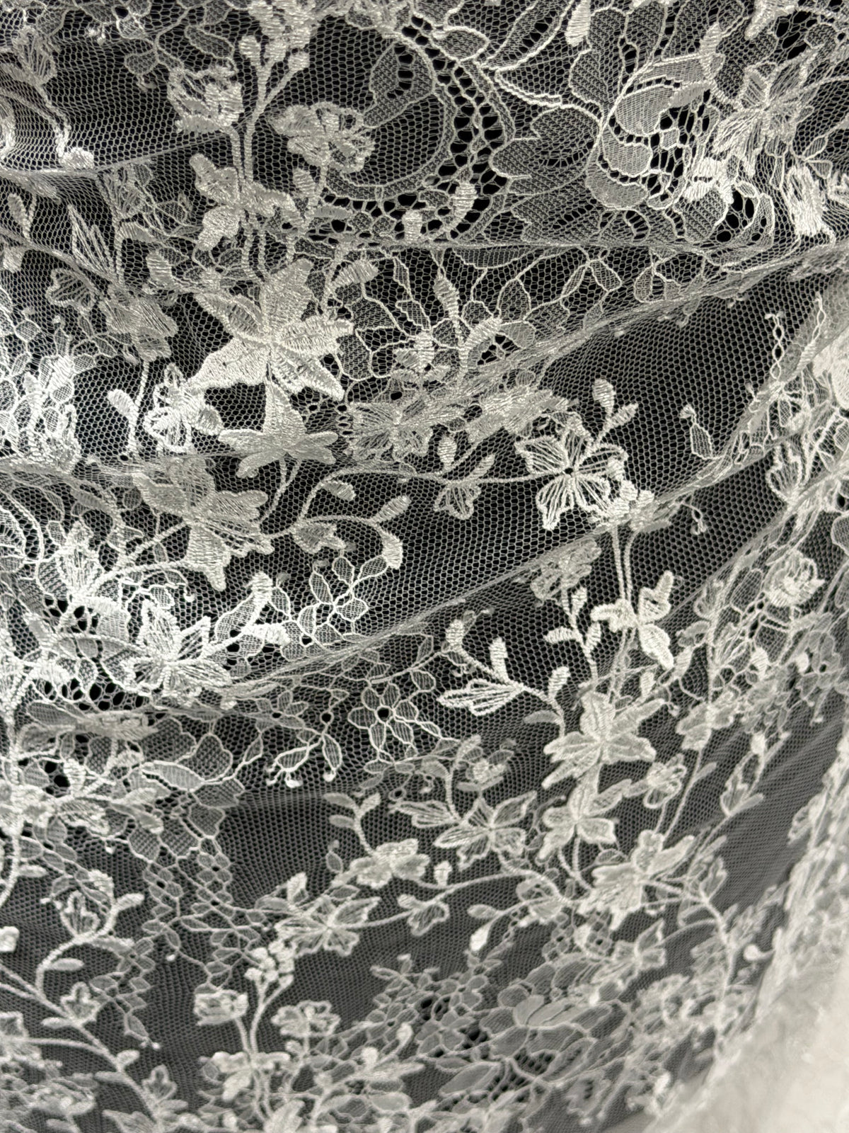 Ivory Embroidered Lace - P228