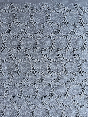 White Embroidered Cotton - EB6001