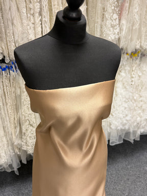 Coffee Polyester Duchess Satin - Contessa