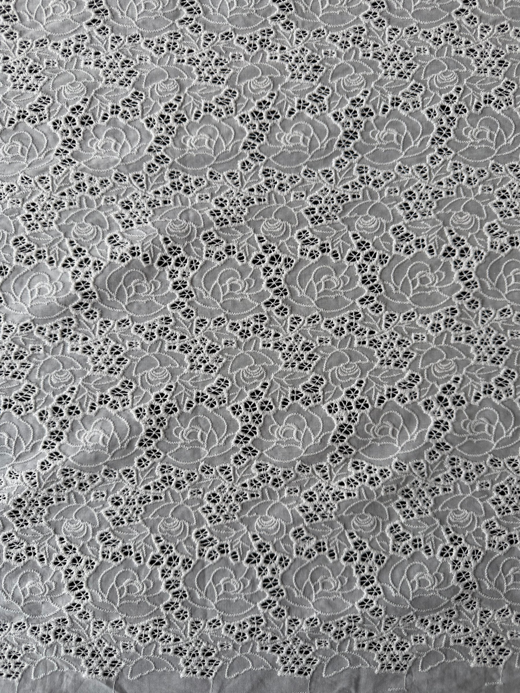 Ivory Embroidered Cotton - EB6001