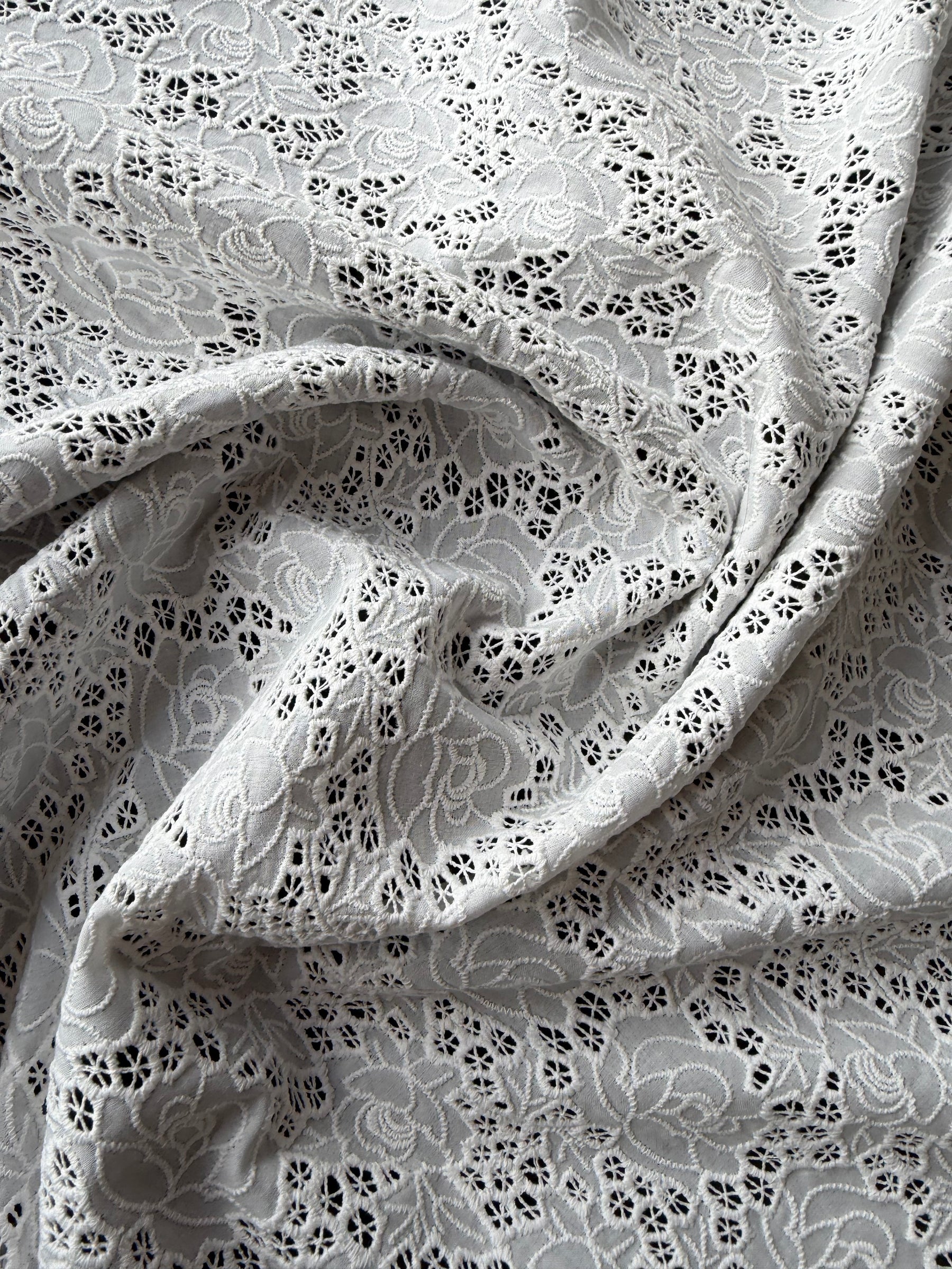 Ivory Embroidered Cotton - EB6001