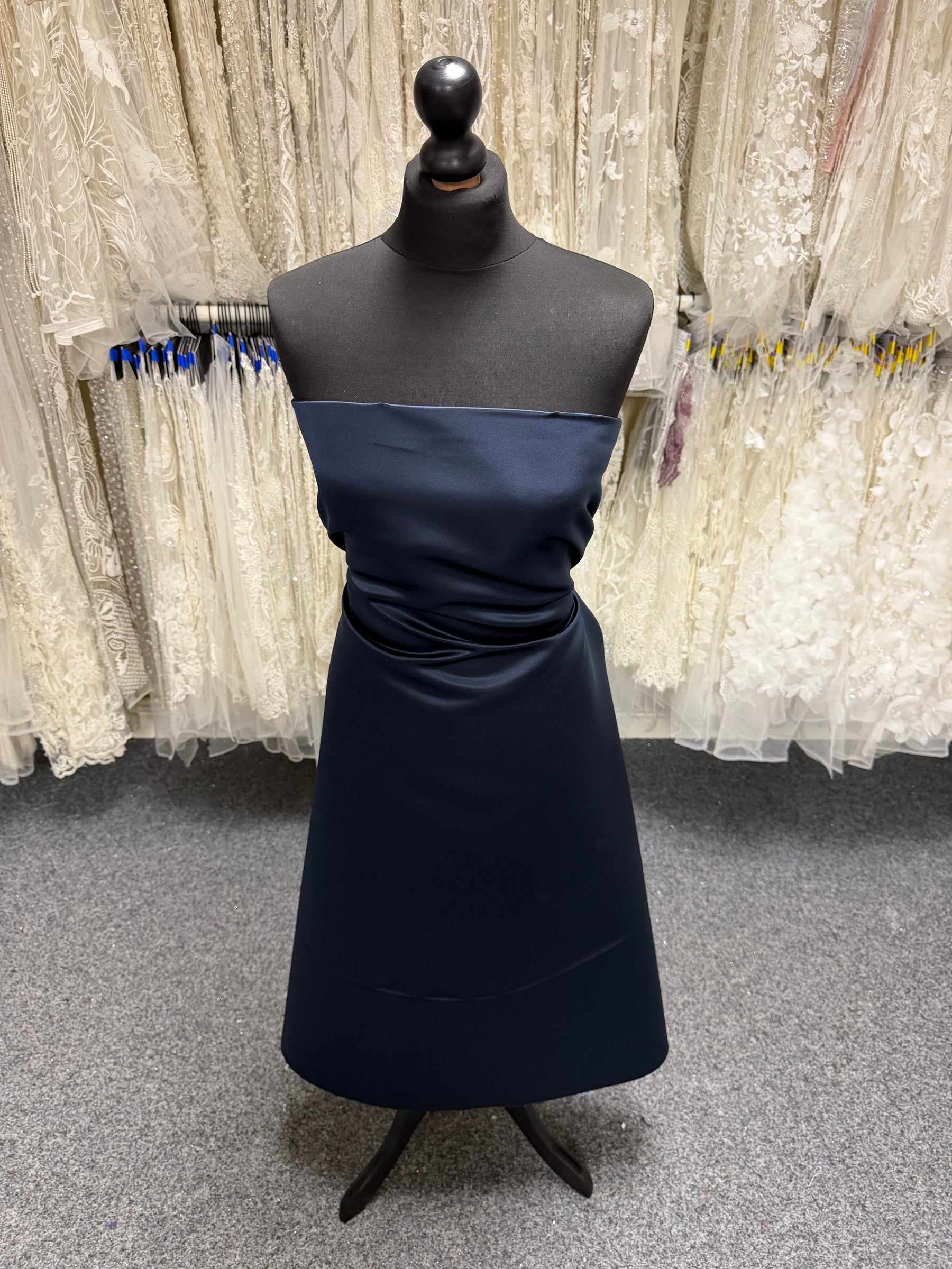 Navy Polyester Duchess Satin - Contessa (CF)