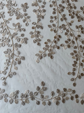 Champagne 3D Embroidered Lace - EB5034