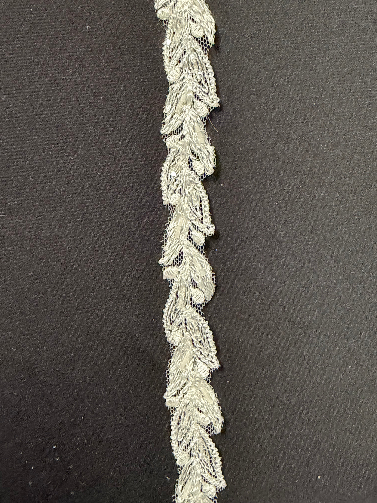 Ivory Beaded Sequin Edging - T930