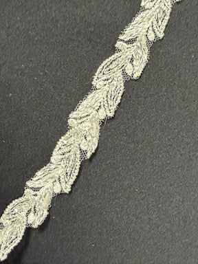 Ivory Beaded Sequin Edging - T930