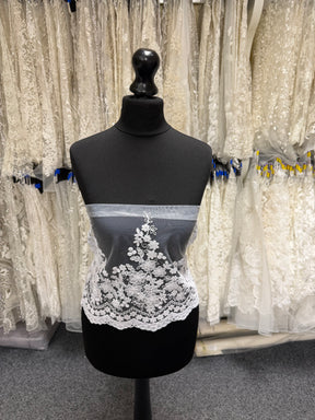 White Corded Lace Trim - T982