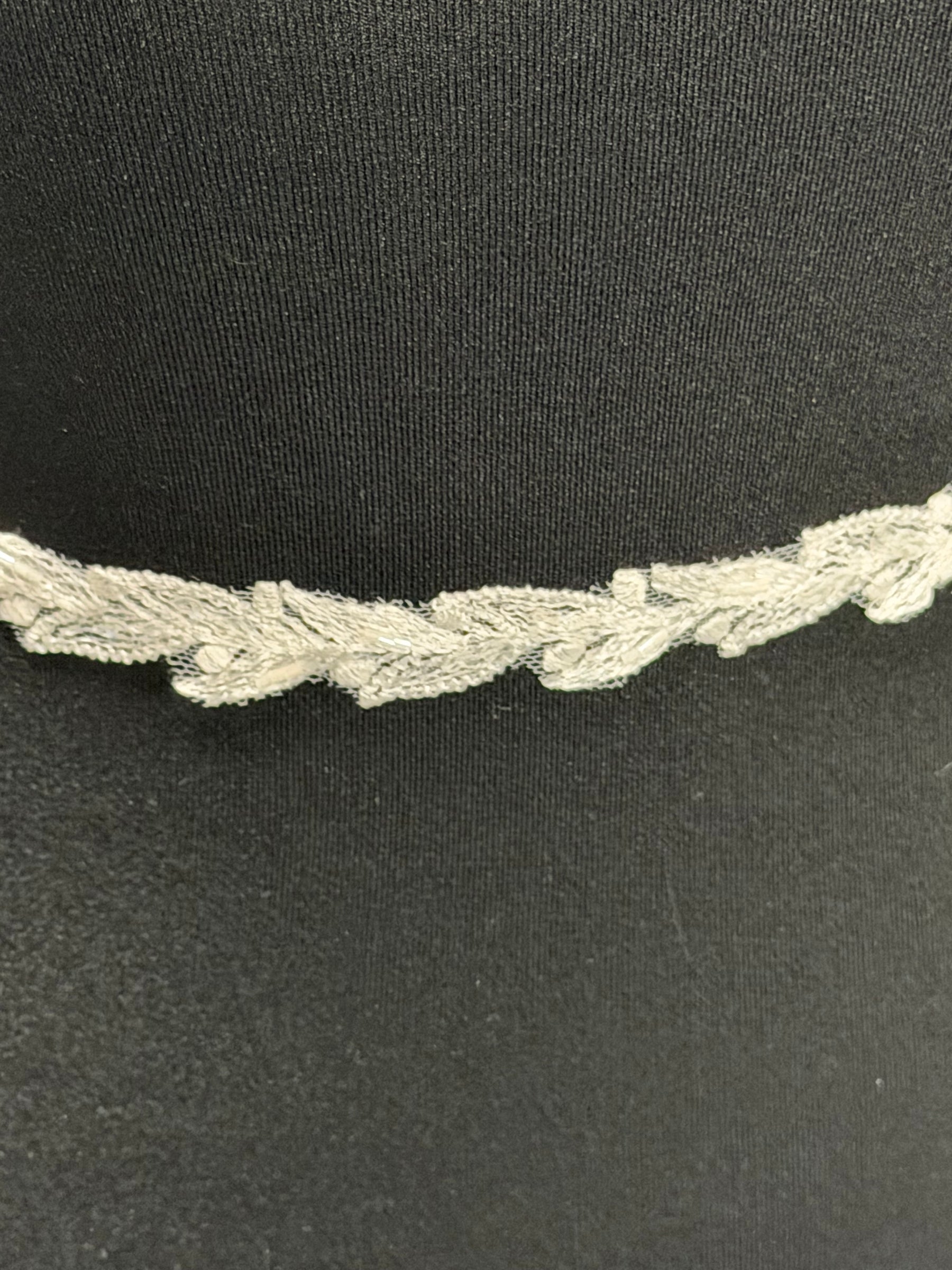 Ivory Beaded Sequin Edging - T930