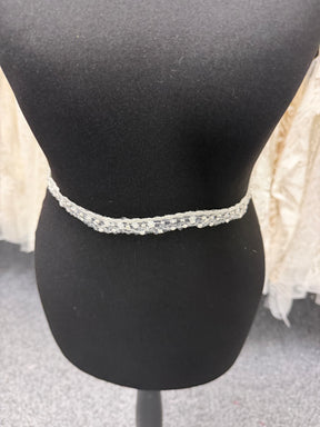 Ivory Beaded Sequin Edging - T929