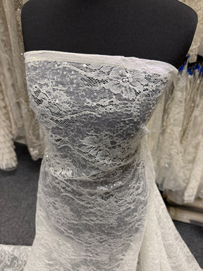 Ivory Sequin Lace - LB6003