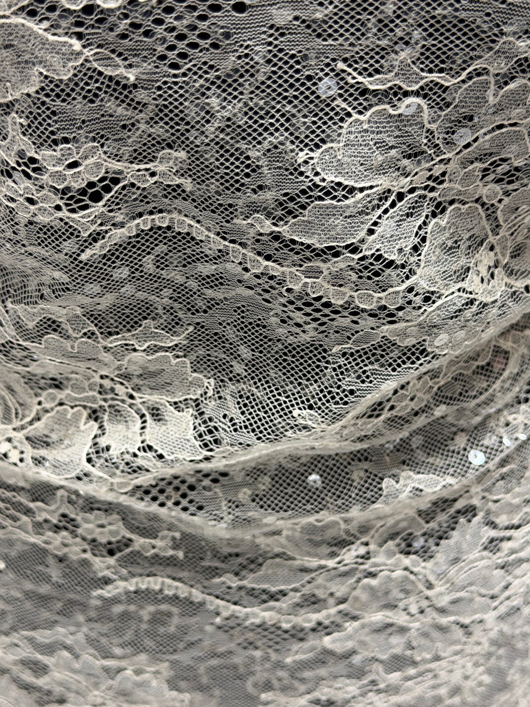 Ivory Sequin Lace - LB6003