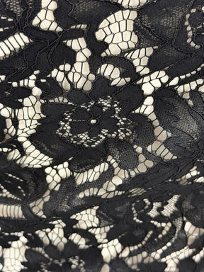 Black Raschel Lace - LA1002