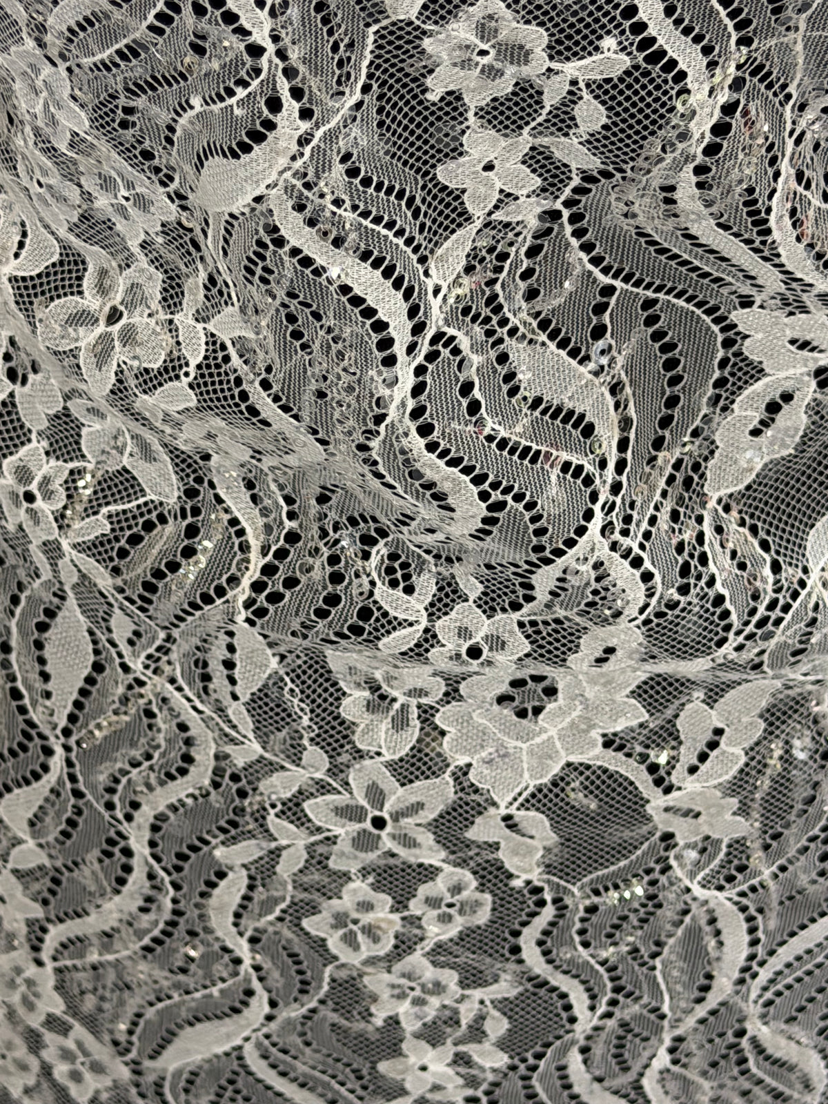 Ivory Sequin Lace - LB6005