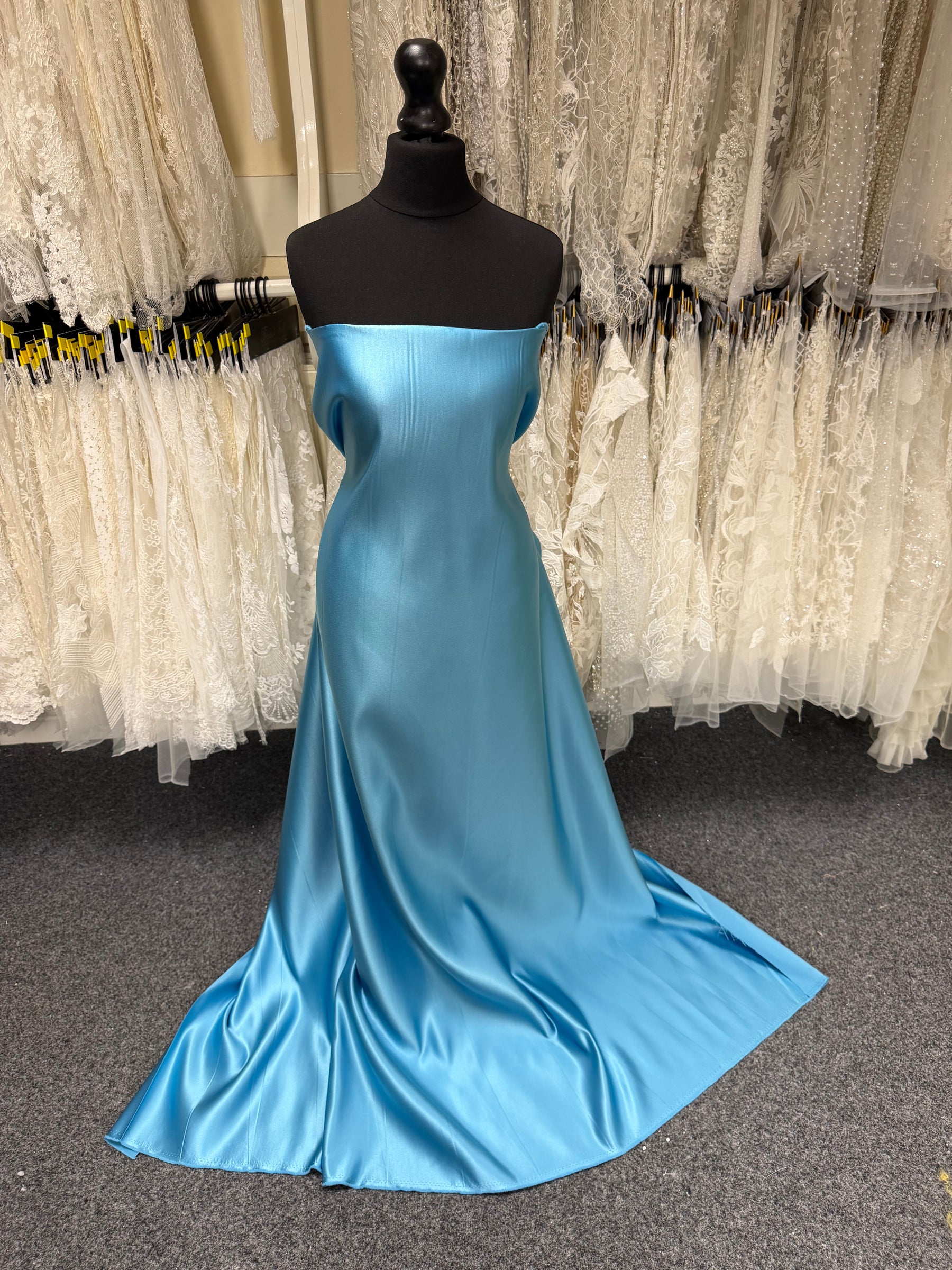 Light Blue Polyester Duchess Satin - Contessa