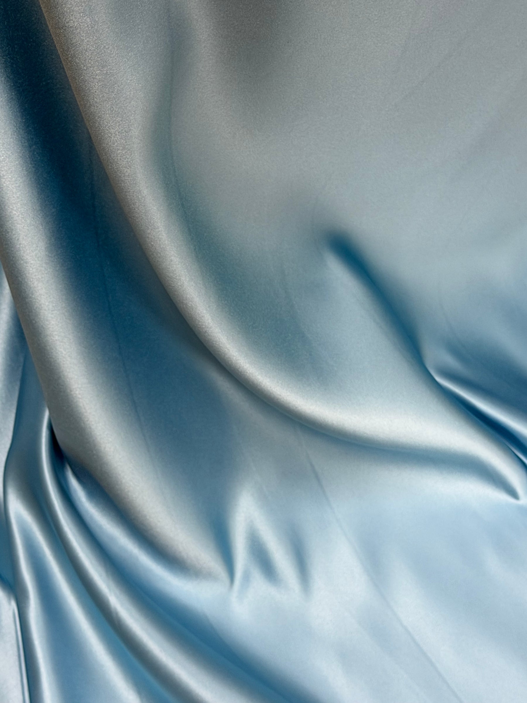Light Blue Polyester Duchess Satin - Contessa